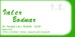valer bodnar business card
